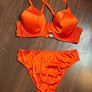 Savage X Fenty Orange lingerie set